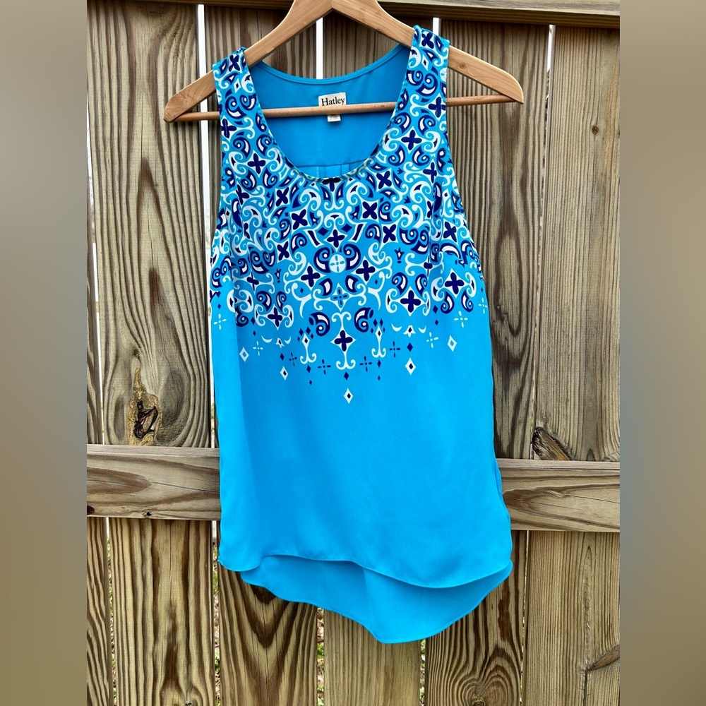 Hatley Teal Tank Shirt Sleeveless Size XS Lightweight